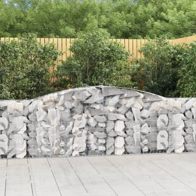 VIDAXL Vidaxl - Arched Gabion Baskets 2 pcs 400x30x80/100cm Galvanised Iron 8720845574369