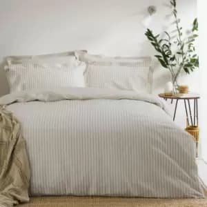 The Linen Yard Hebden King Duvet Cover Set Cotton Natural
