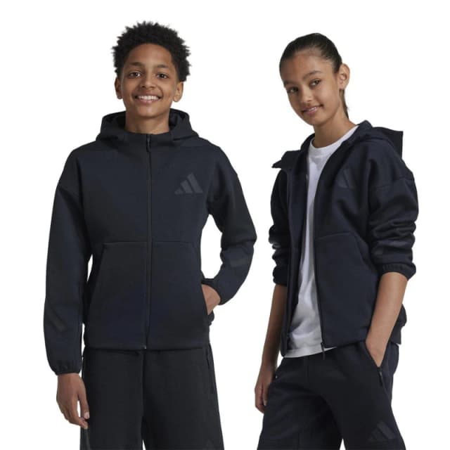 adidas Z.N.E. Full Zip Hoodie Juniors Black male 13 Years