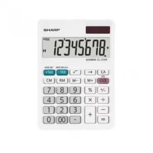 Sharp EL310W B Desktop Calculator 8 Digit Angled Display