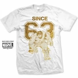 Marvel Comics Hulk Since 63 Mens White T Shirt Medium