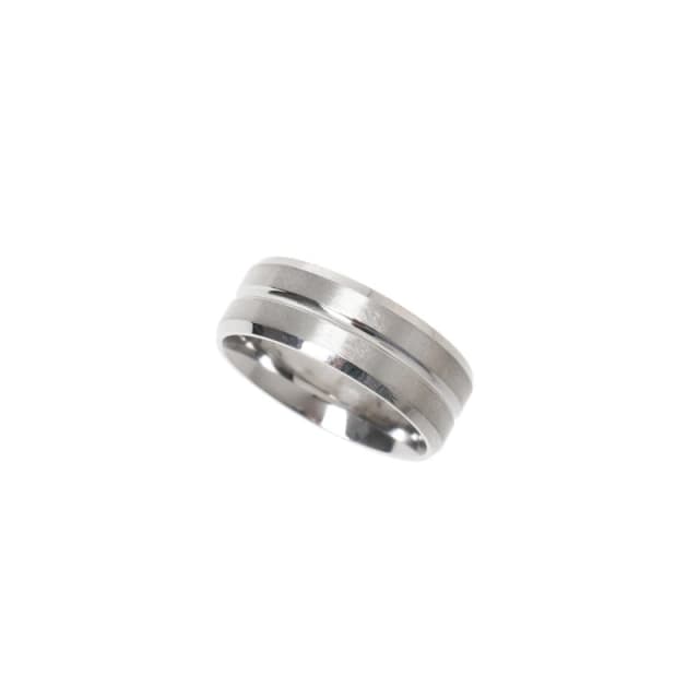 Fabric Stainless Steel Ring - Silver Silver S