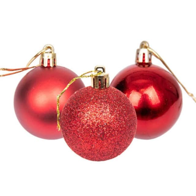 Shatchi 50mm/9Pcs Christmas Baubles Shatterproof Dark Red, Christmas Tree Decorations