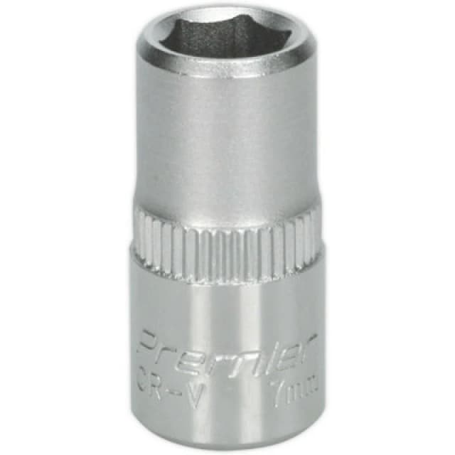 Loops 7mm Forged Steel Drive Socket - 1/4" Square Drive - Chrome Vanadium Socket Metallics