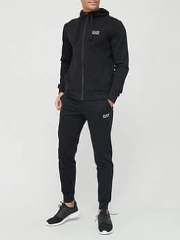 Emporio Armani EA7 Core ID Logo Hooded Tracksuit Black Size S Men