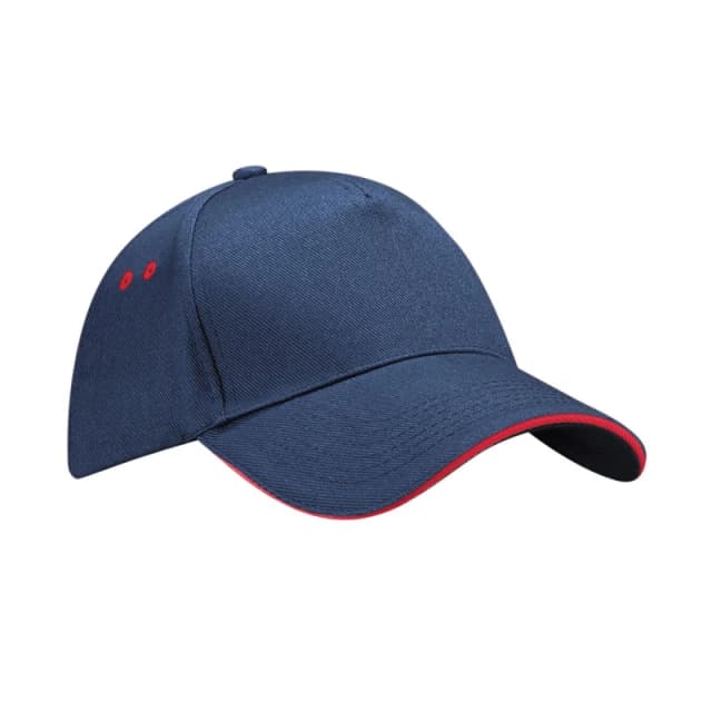 Beechfield Womens 5 Panel Sandwich Peak Baseball Cap in Navy Navy Female One Size