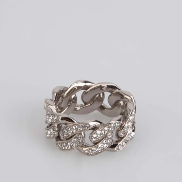 Ambush Pave Classic Chain Ring - Silver Silver 10