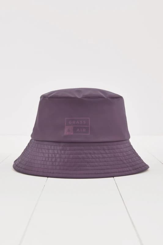 Grass & Air PU Bucket Hat in Purple Size: 5-6 Years Purple Unisex 5-6 Years