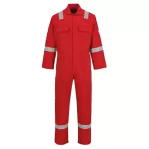 Portwest Bizweld Iona Flame Resistant Work Overall/Coverall (M/R) (Red)