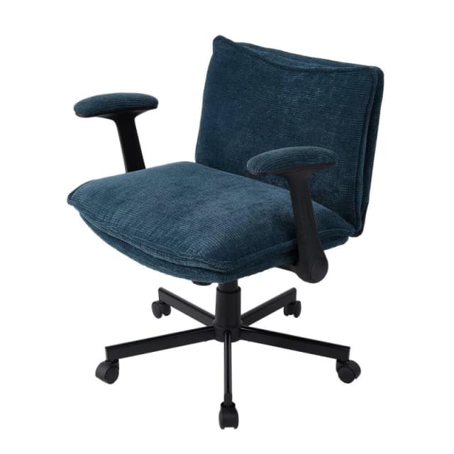 Kabinet UK Chenille Height-Adjustable Office Chair Navy Blue unisex One Size