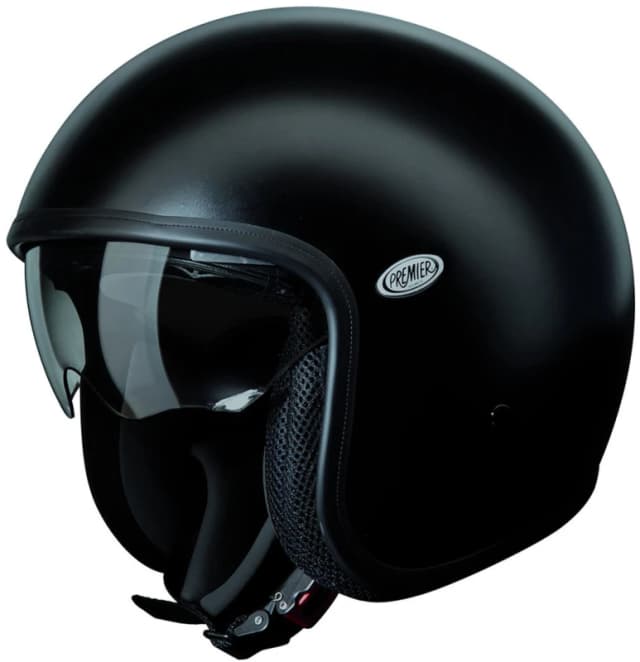 Premier Vintage U9 Jet Helmet, black, Size XS for Men