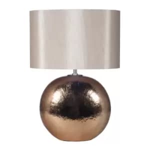 Tilden Scratched Ceramic Oval Table Lamp Bronze/Natural