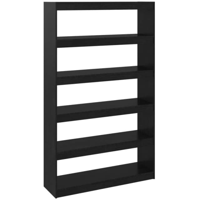 VIDAXL Book Cabinet/Room Divider Black 100x30x167.5cm Solid Pinewood Vidaxl 8720286609279
