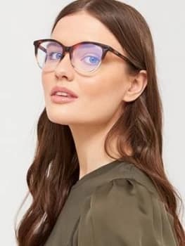QUAY AUSTRALIA Quay X Chrissy All Nighter Round Bluelight Glasses, Tort, Women
