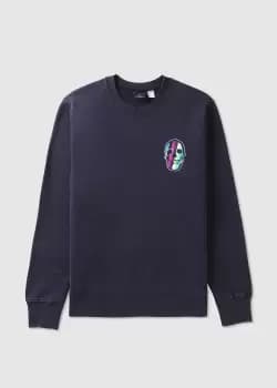 Paul Smith Mens Stripeskull Sweatshirt In Navy