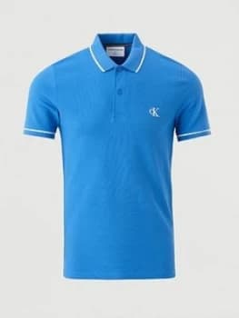 Calvin Klein Jeans Tipping Slim Fit Polo Shirt - Blue