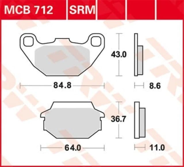 TRW Lucas Brake pad MCB712