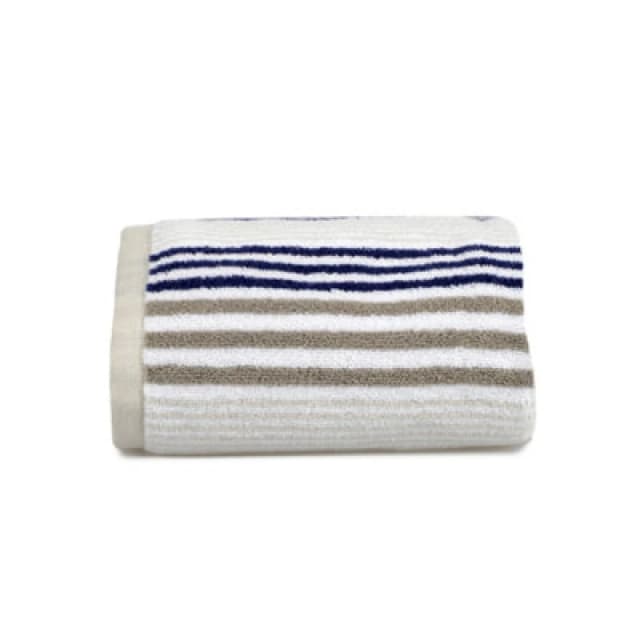 Allure Bath Fashions Merlin Striped Hand Towel - Navy