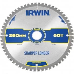 Irwin ATB Ultra Construction Circular Saw Blade 250mm 60T 30mm