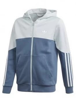 Adidas Originals Childrens Outline Full Zip Hoodie - Blue