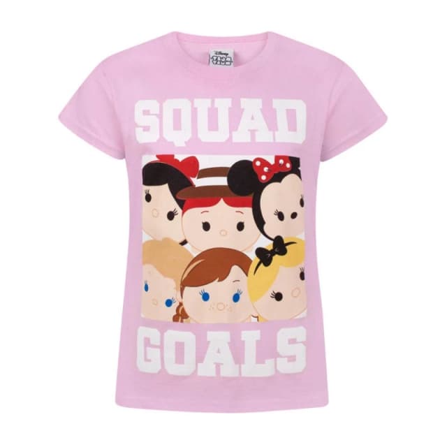 (12-13 Years) Disney Short Sleeved T-Shirt (Girls Pink)