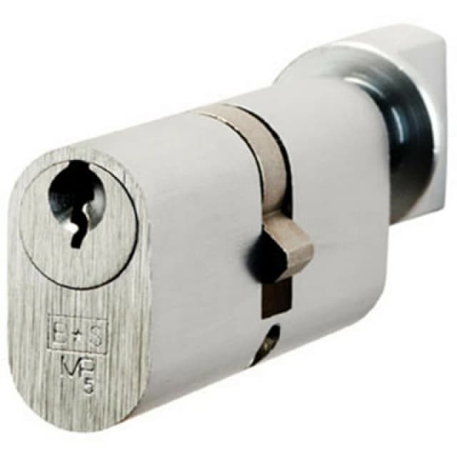 Loops 70mm Double OVAL Cylinder & Thumbturn Lock Keyed to Differ 5 Pin Satin Chrome Multi unisex