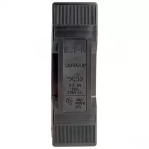 Bussmann SC32H-D 32A Front Connected Black Safeclip Fuse Holder