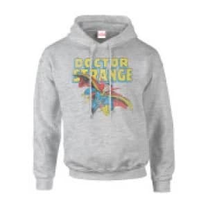 Marvel Doctor Strange Flying Mens Grey Pullover Hoodie - L - Grey