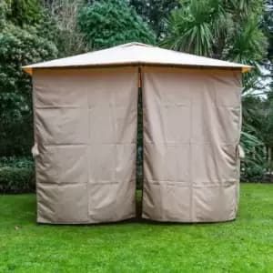 Katie Blake Eden 3m x 3m Gazebo With Curtains - Taupe