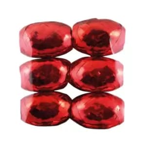 North Pole Christmas Ribbon Cops (Pack Of 6) (One Size) (Red)