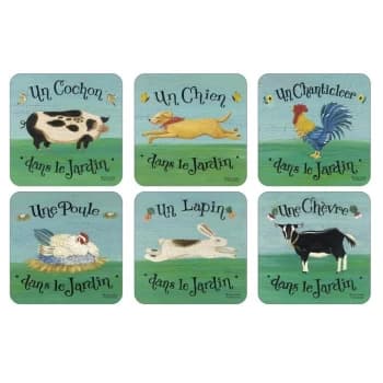 Pimpernel Set of 6 Coasters - Dans Le Jardin