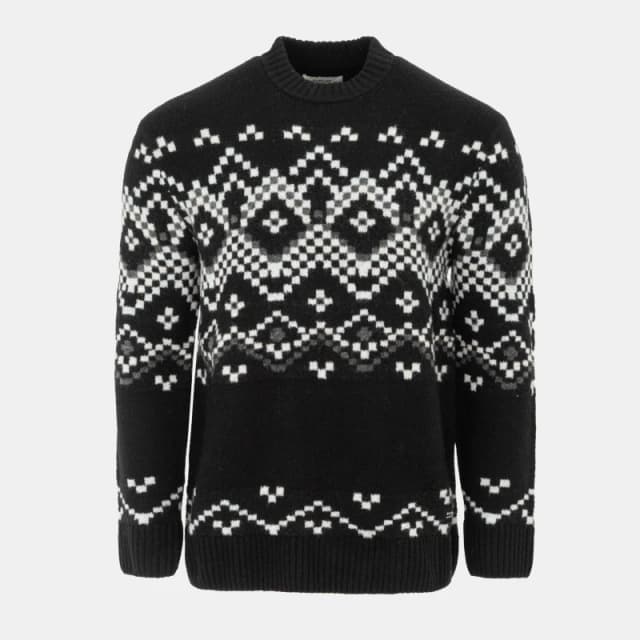 Firetrap Pattern Crew Jumper Men Black/Mono male S