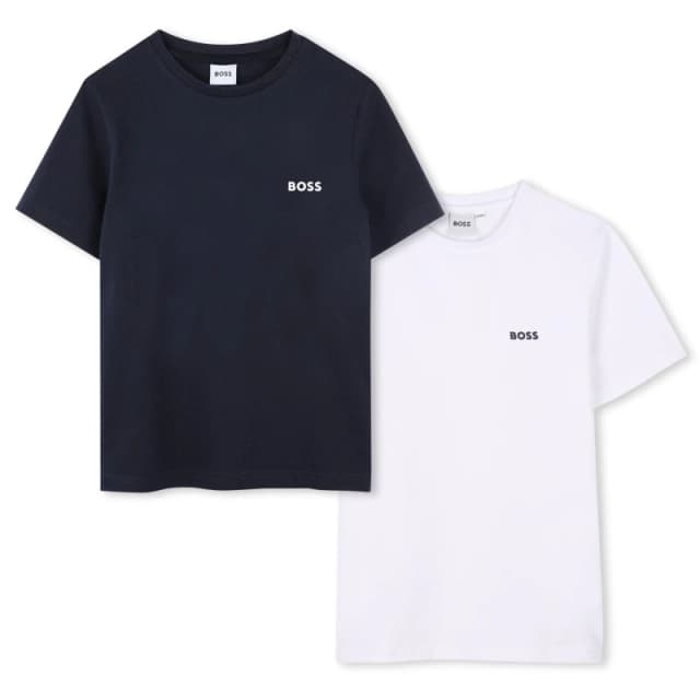 Boss Kids 2 Pack Regular Fit T-Shirts Navy/WHite male 5-6 Yrs