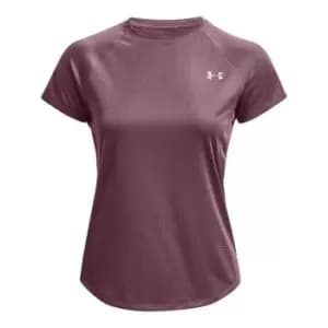 Under Armour Stripe T Shirt Ladies - Purple