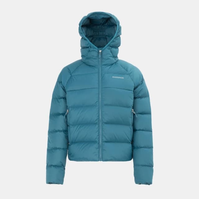 Karrimor Womens Base Camp Wind Resistant Duck Down DWR Hip Length Down Jacket Teal female 8 (36)