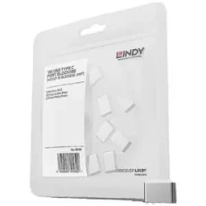 LINDY USB-C socket lock 10 Piece set White no keys 40439