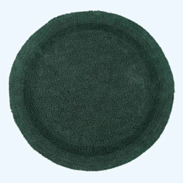 Homescapes Luxury Reversible Round Bath Mat - Forest Green