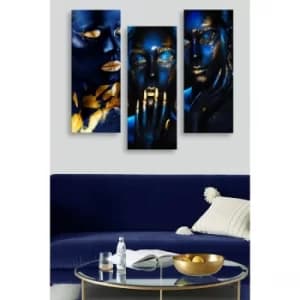 MDF0040 Multicolor Decorative MDF Painting (3 Pieces)