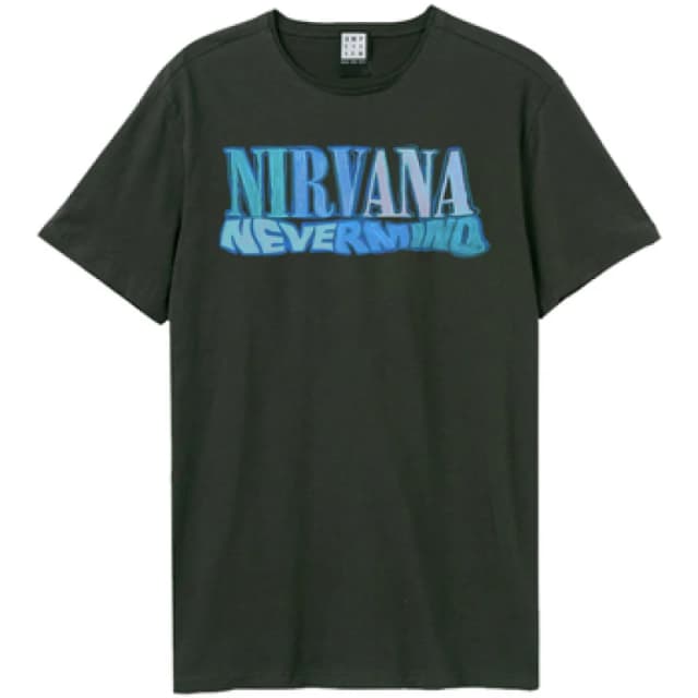 Amplified Amplified Men Crayon Nevermind Nirvana T-Shirt in Charcoal Size: X-Small Charcoal XS Male 5063527437389