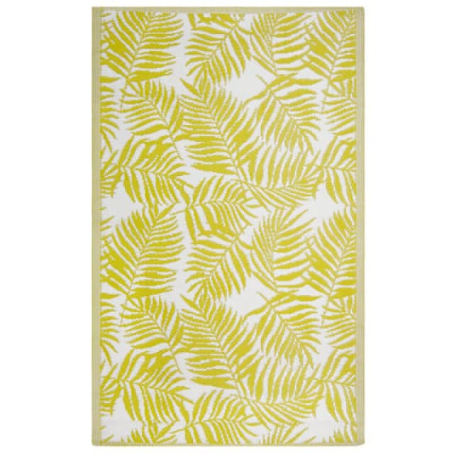 Beliani Outdoor Rug Kota Yellow 120 X 180 Cm Reversible
