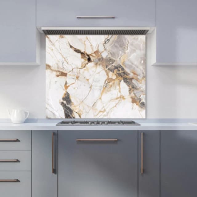 Warren Reed Designer Sleek Pale Marble Effect Kitchen Splashback