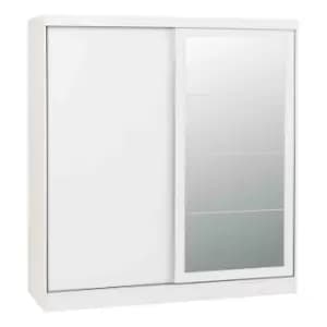 Seconique Nevada 2 Door Slider Wardrobe - White Gloss