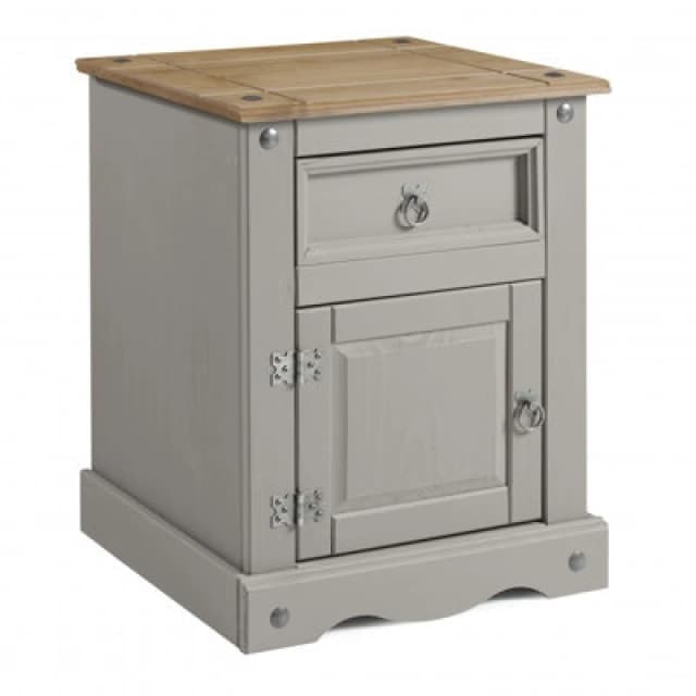 MERCERS FURNITURE Corona Grey Wax Pot Cupboard 5060765290264