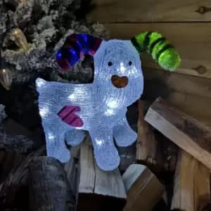 Snowtime - The Snowman 31cm Acrylic Snowdog Figure 24 LEDs Indoor Outdoor