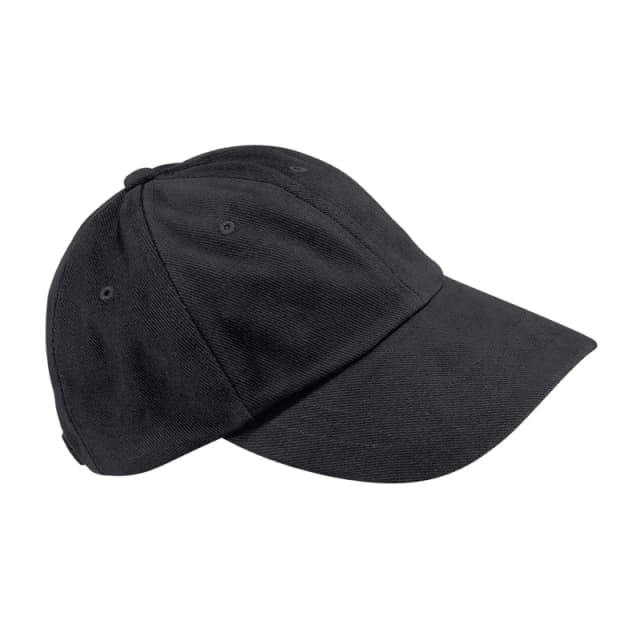 Beechfield Womens Contrast Heavy Brushed Cotton Low Profile Baseball Cap in Black Female One Size