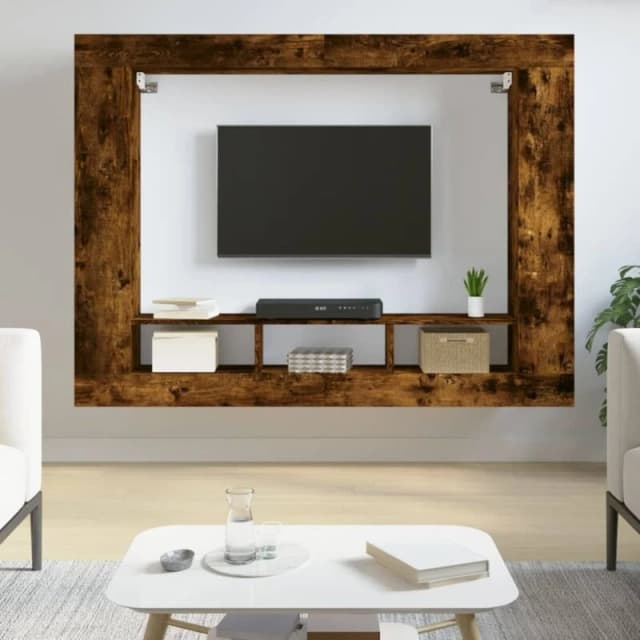 VIDAXL Vidaxl - tv Cabinet Smoked Oak 152x22x113cm Engineered Wood 8720845922115