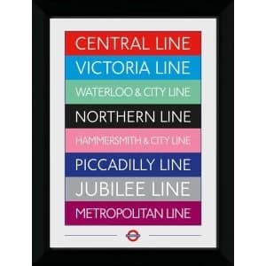 Transport For London Lines 50 x 70 Framed Collector Print
