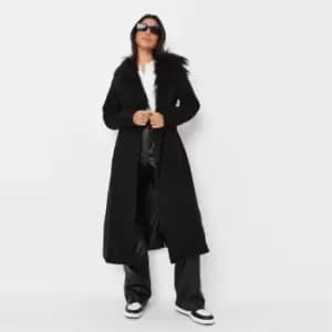 Missguided Neck Wrap Front Crop Top Co Ord - Black