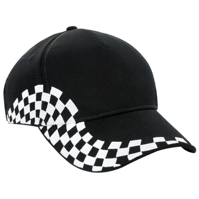 Beechfield Beechfield Men Grand Prix Baseball Cap Pack of 2 in Black One Size Male 5059269090302