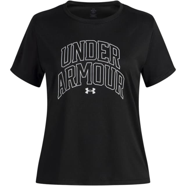 Under Armour Kids Tech Varsity Short-Sleeve Performance Gym Top Black female 7-8 (S)